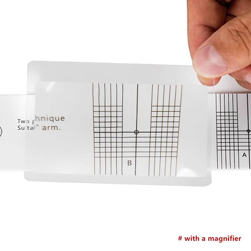 Acrylic Cartridge Alignment Baerwald Protractor Phonograph Cartridge Stylus Alignment Tool Record LP Vinyl with Magnifier