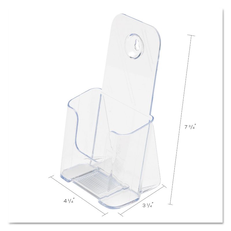 Deflecto DocuHolder for Countertop or Wall Mount Use 4 1/4w x 3 1/4d x 7 3/4h Clear 77501