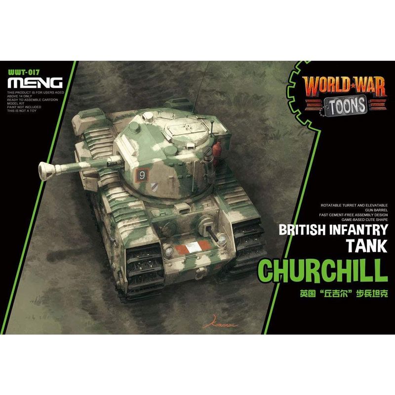 Meng WWT-017 World War Toons British Infantry Tank Churchill Plastic Model Kit