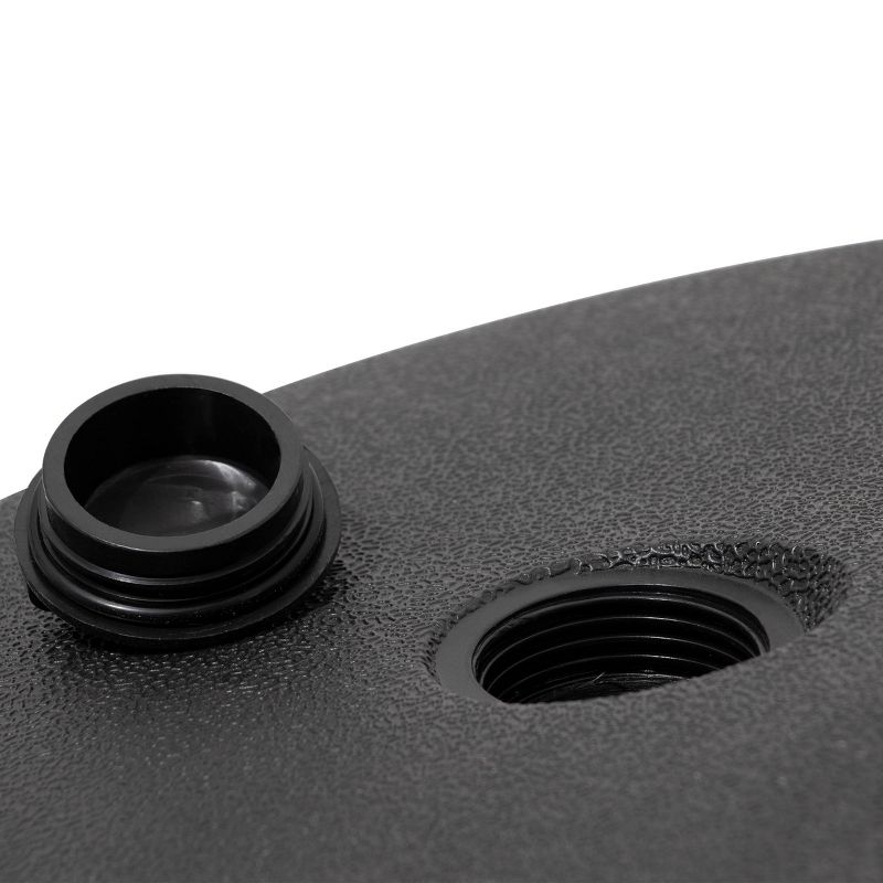 Patio Offset Umbrella Base, Water and Sand Filled Cantilever Weights, Heavy Duty Round Umbrella Stand Black - Crestlive Products