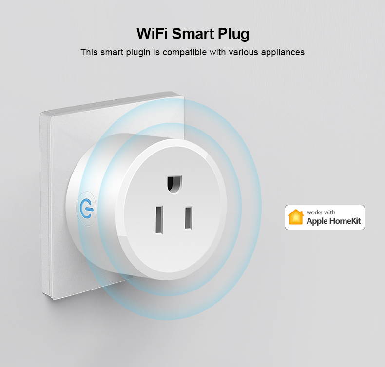 Yijianxi Wireless Smart Socket 2.4G WIFI Homekit Power Socket US Plug Outlet