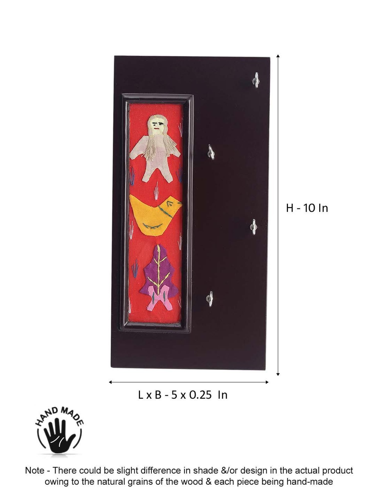 VarEesha Multicolor Wood Sui-Dhaaga Key Holder - Set of 1