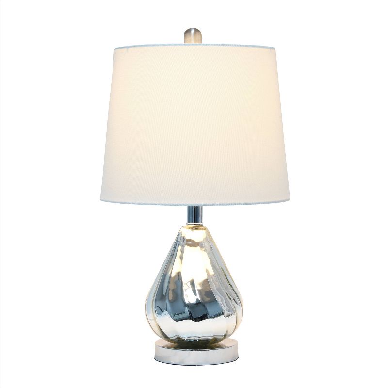 Kissy Pear Table Lamp with Fabric Shade White - Lalia Home