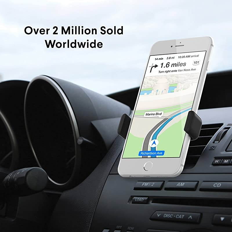 Airframe+ | Vent Car Phone Mount Holder | Android Samsung iPhone 11 Pro Max11 Pro11 iPhone Xs MaxXsXXR iPhone 8 Plus8 iPhone 7 Plus7 iPhone 6s Plus6s iPhone 6 Plus6 | Black