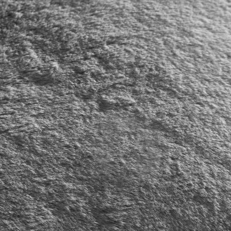 Faux Fur Decorative Throw Pillow Gray - Dearfoams