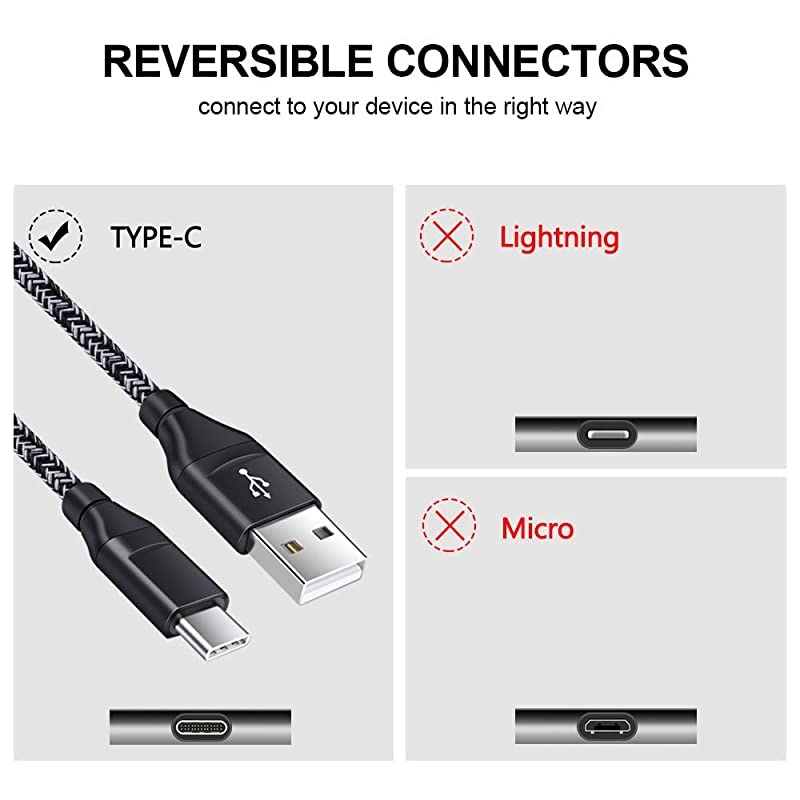 Plug harger Fast harging Type ord ompatible with Samsung S10 S10E S8 S9 Edge Plus A20 A10E A50Galaxy Tab S3 S4 LG G8 G7 ThinQ V20 V30 V40 G5 G6 Moto G7 Power G7 Play G7 G6 Plus Z2 Z3 Z4
