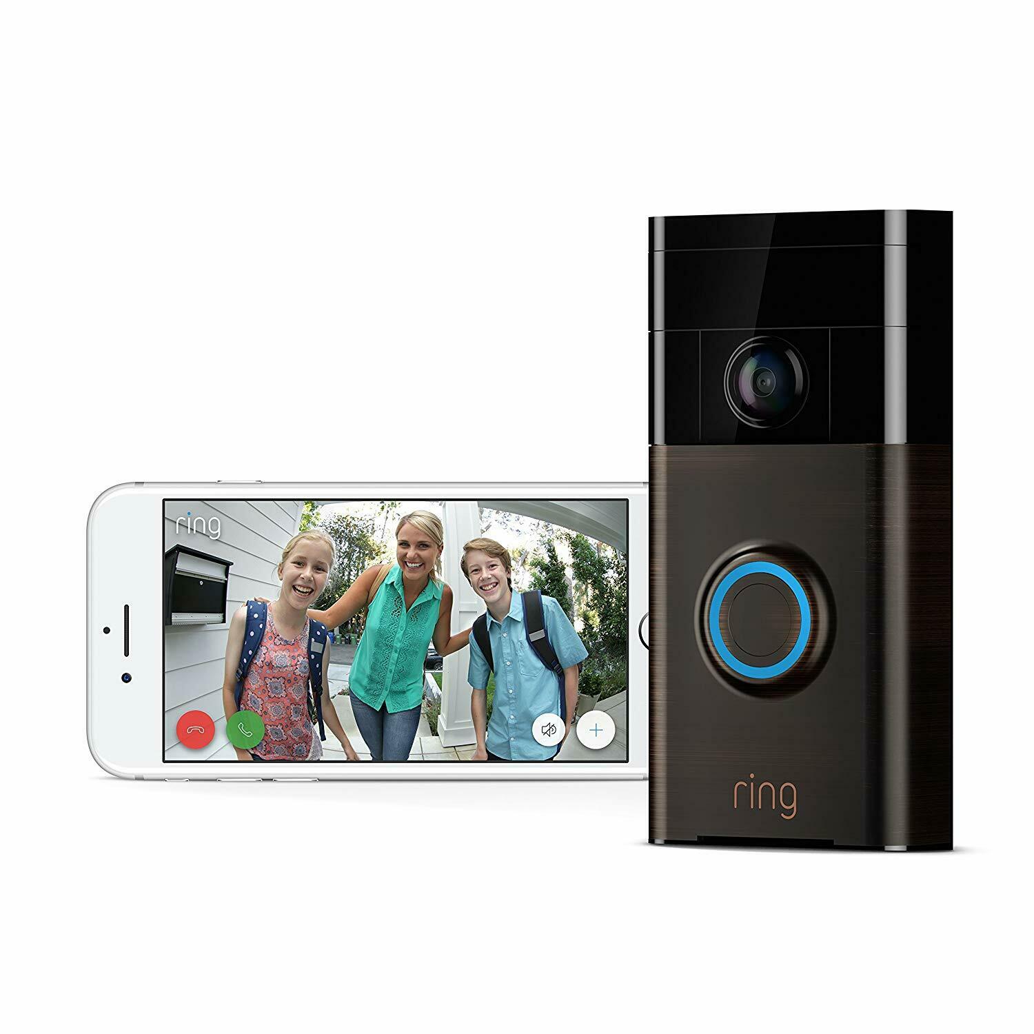 Ring Wireless Video Doorbell - Satin Nickel