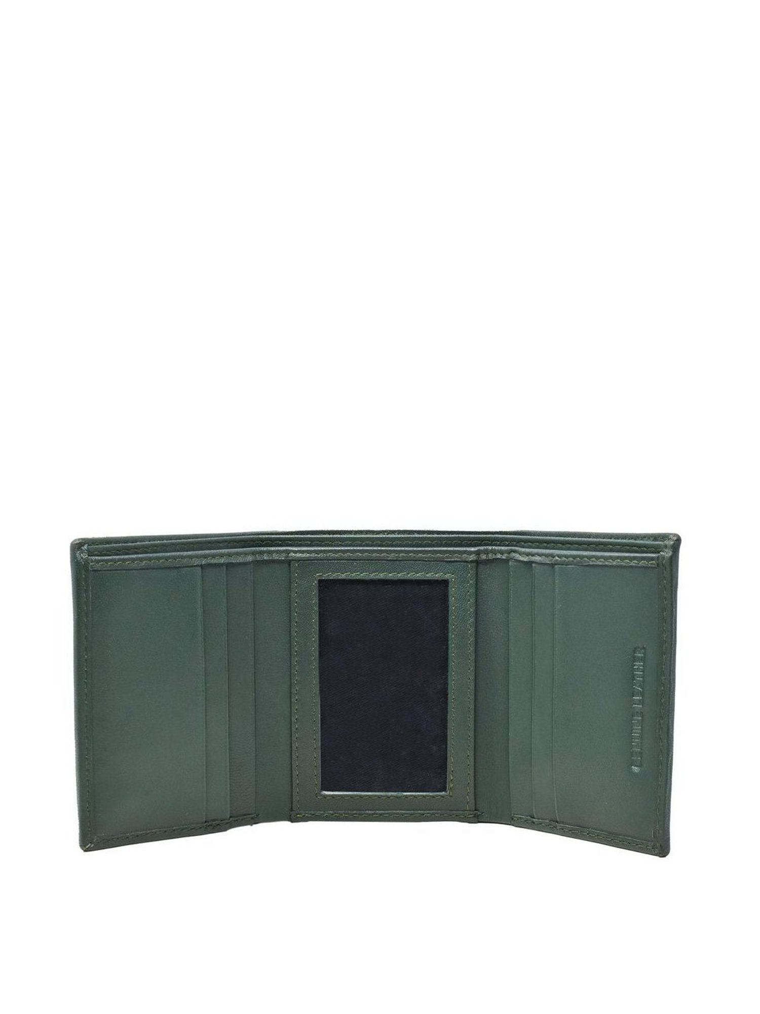 Tohl Sintra Green Casual Leather Bi-Fold Wallet,Keychain & Key Tag Set for Men