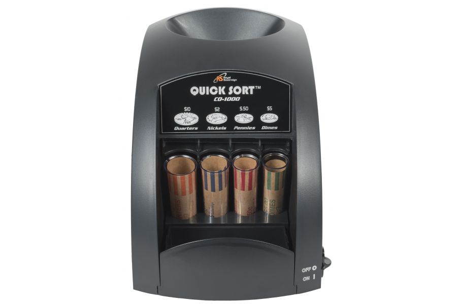 Royal Sovereign CO-1000 Fast Sort CO-1000 One-Row Coin Sorter, Pennies Through Quarters