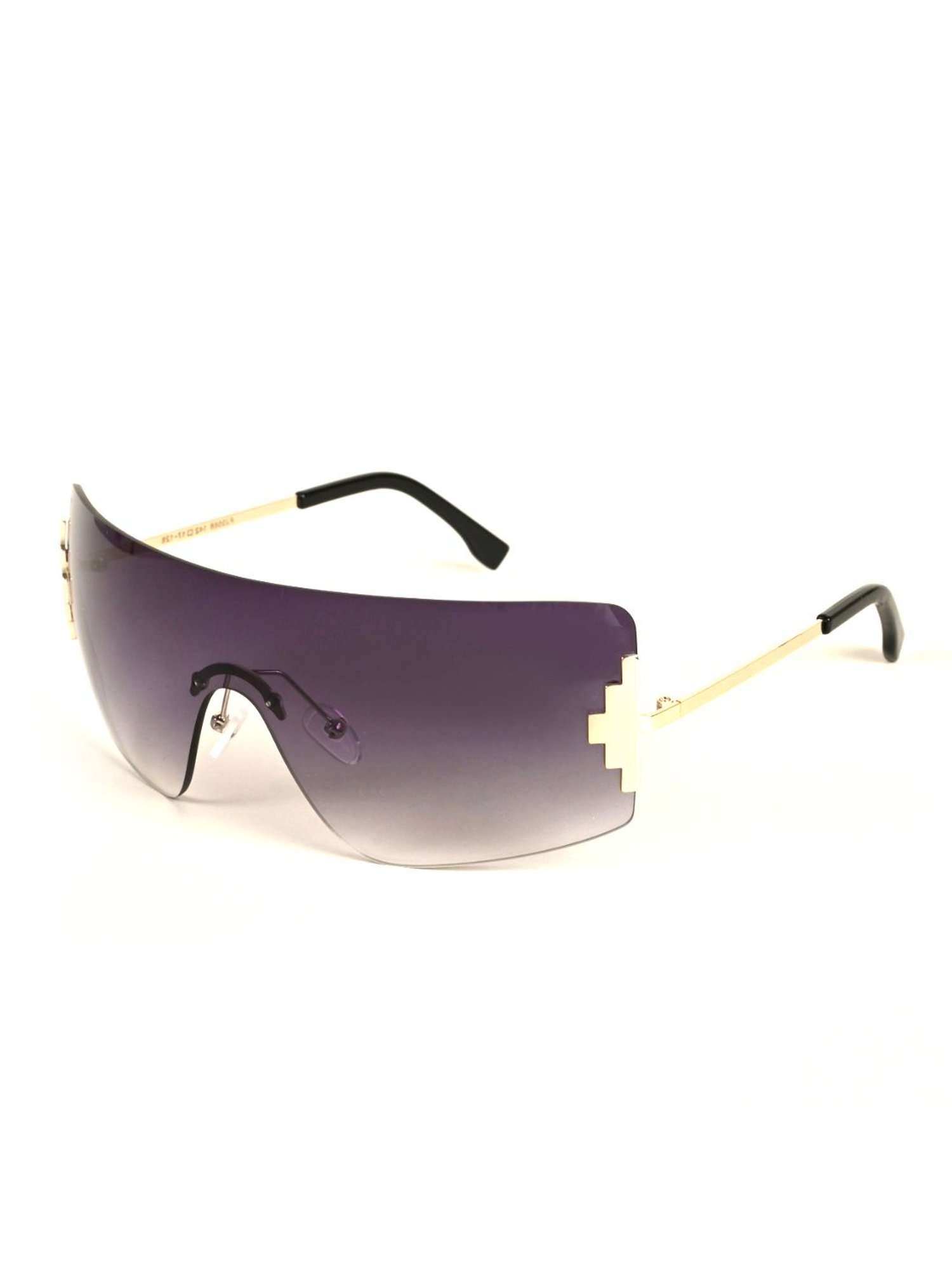 Voyage Black Wraparound UV Protection Unisex Sunglasses