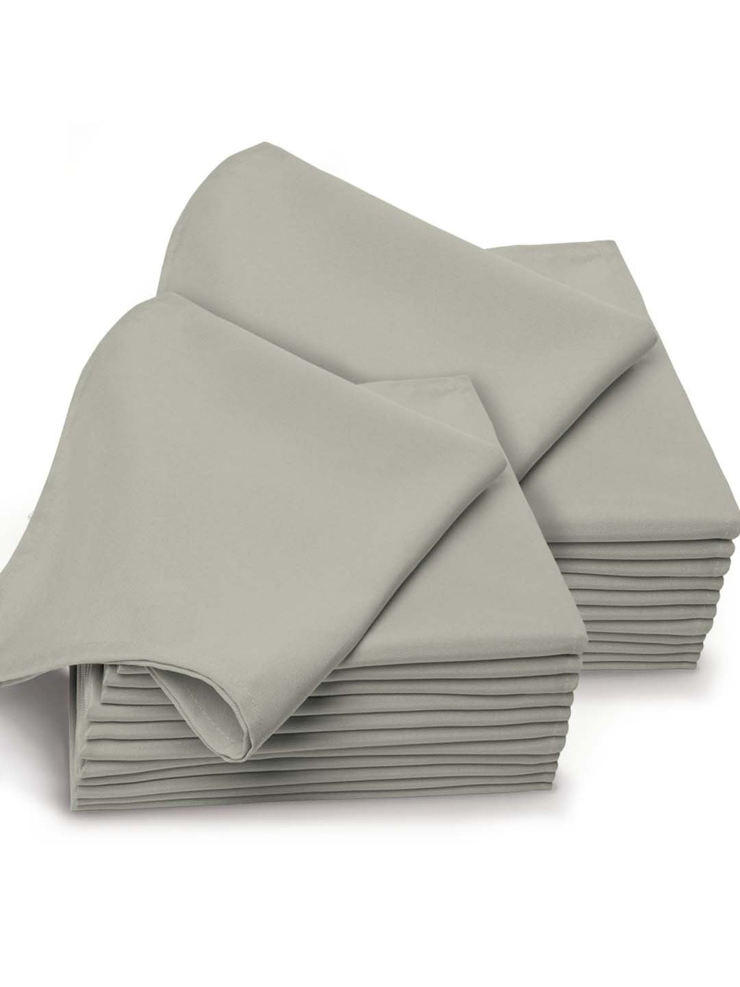 Pizuna Grey Cotton 400 TC Napkins - Set of 24