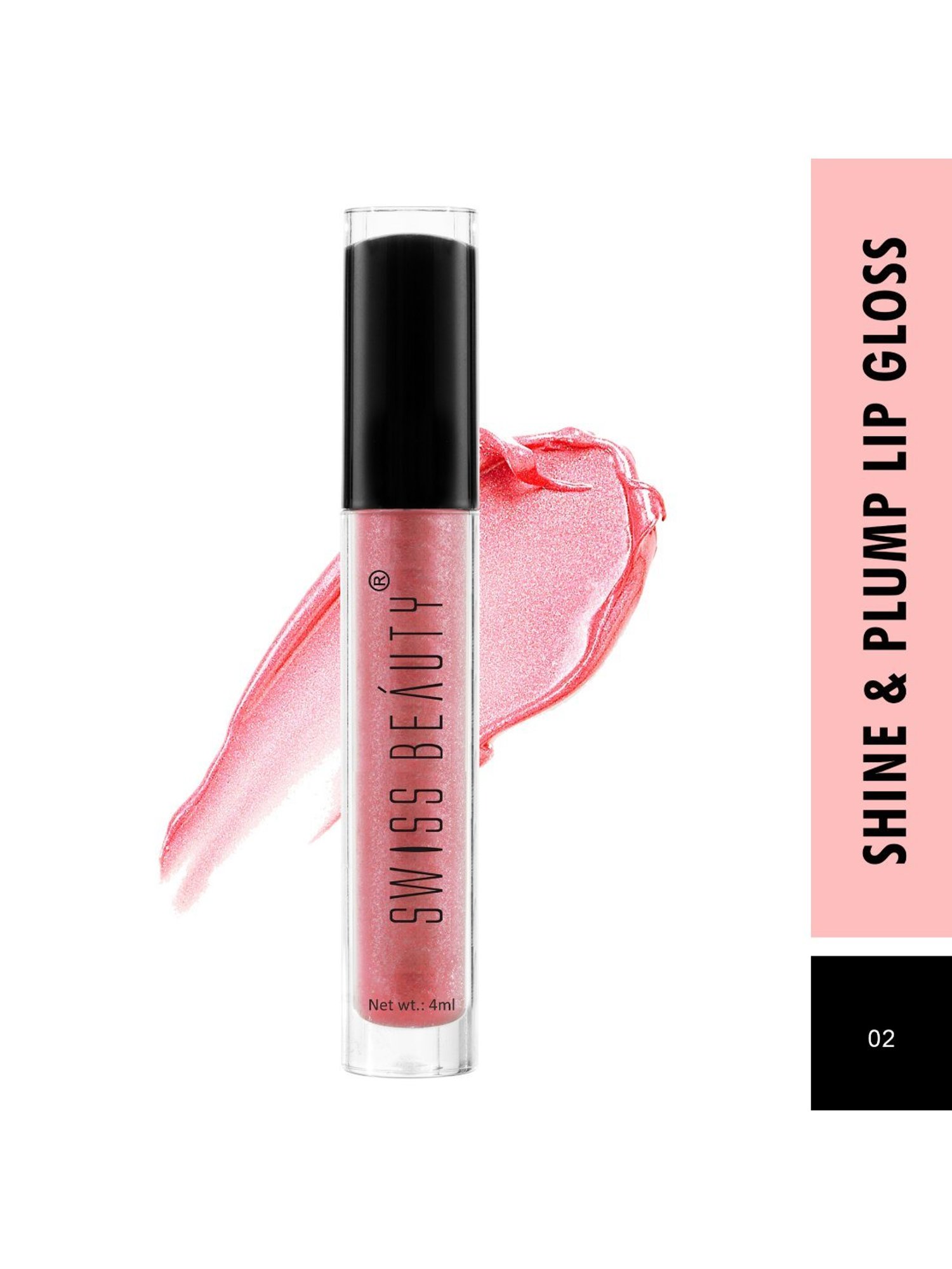 SWISS BEAUTY Shine and Plump Lip Gloss 02 - 4 ml