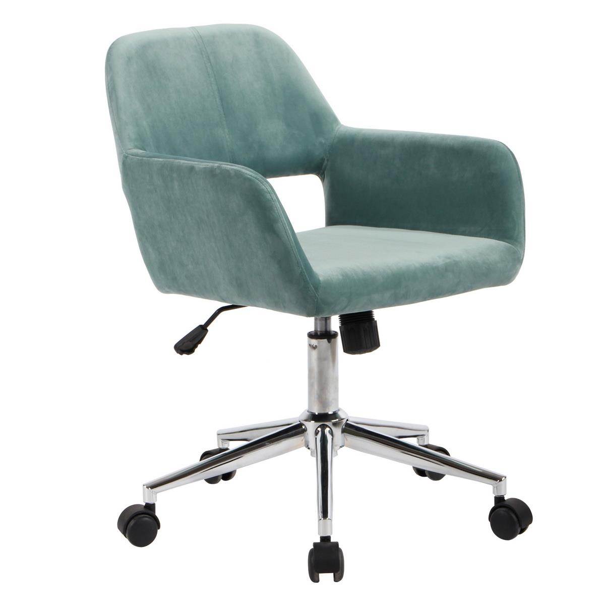 FurnitureR Modern Task Chairs Swivel Home Office Chair Student Study Chair Fabric Velvet