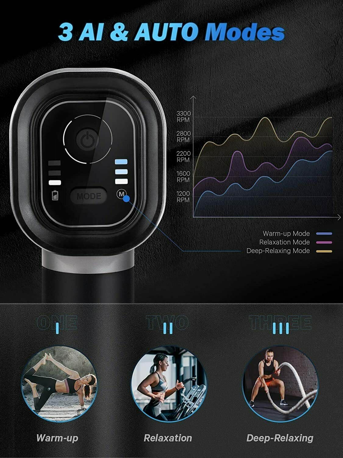 Massage  Percussion Massager 30 Speed Deep Tissue Muscle Vibrng Relaxing