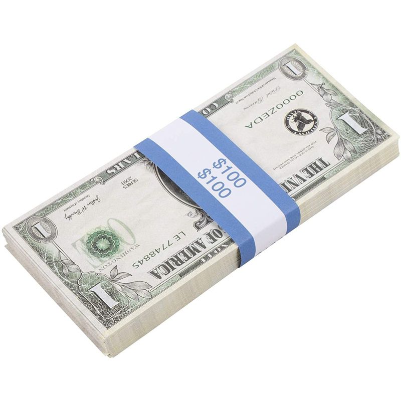 Sustainable Greetings 300 Pack Self Adhesive Currency Bands for 100 Money Bill Wrappers