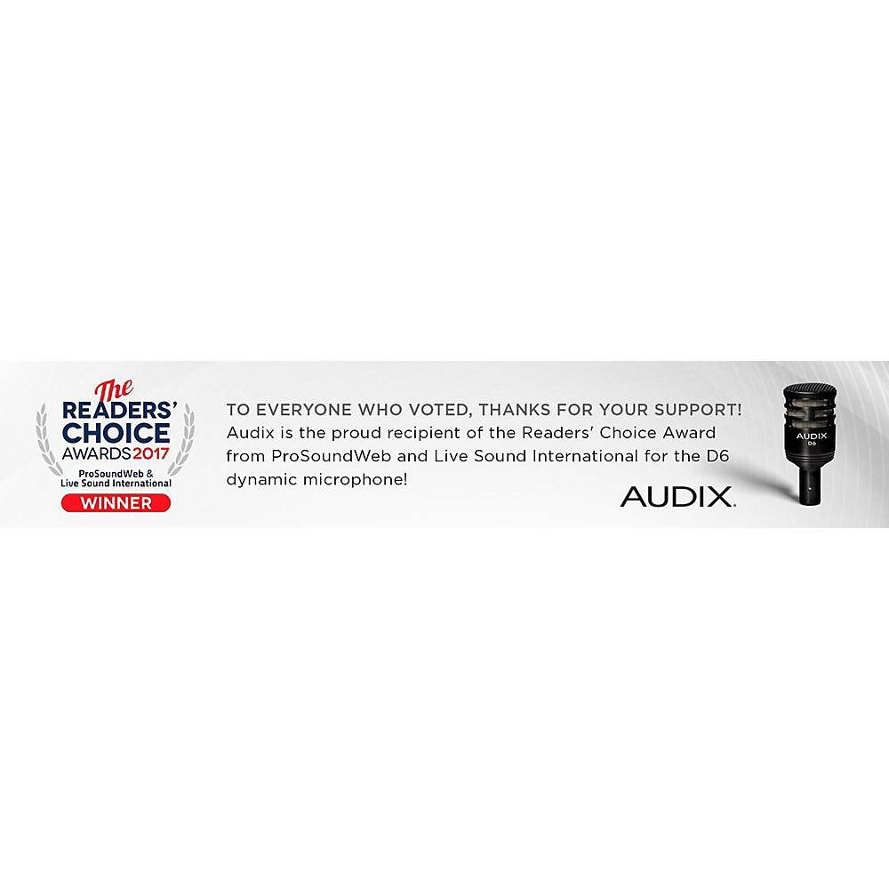 Audix D6 Kick Drum Microphone - Black