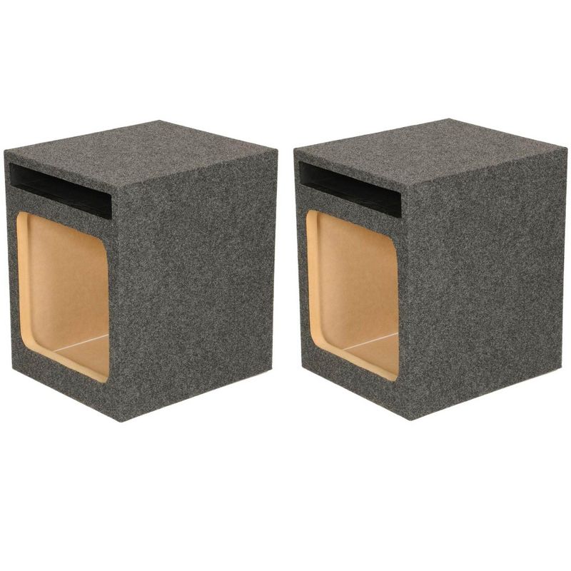 Q Power HD112 12" Single Heavy Duty Vented Square Sub Enclosure Box (2 Pack)