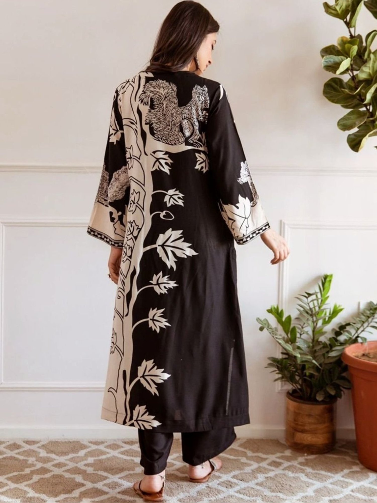 Autumnlane Blue Jagdeep Swish Printed Kurta with Pant