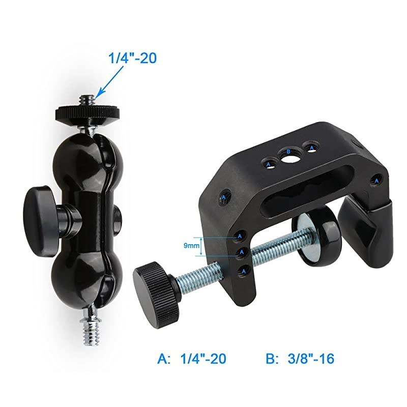 Camera Clamp Mount for DSLR Camera Led Video Light and Binoculars Holder Mount