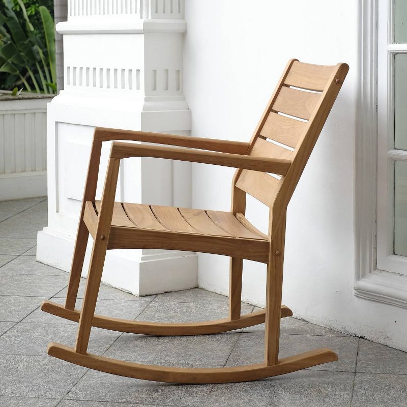 Andrea Outdoor Patio Rocking Chair - Teak - Cambridge Casual