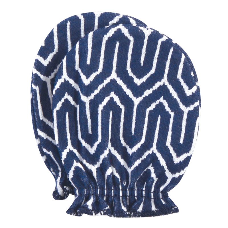Hudson Baby Infant Boy Cotton Scratch Mittens, Foxes, 0-6 Months