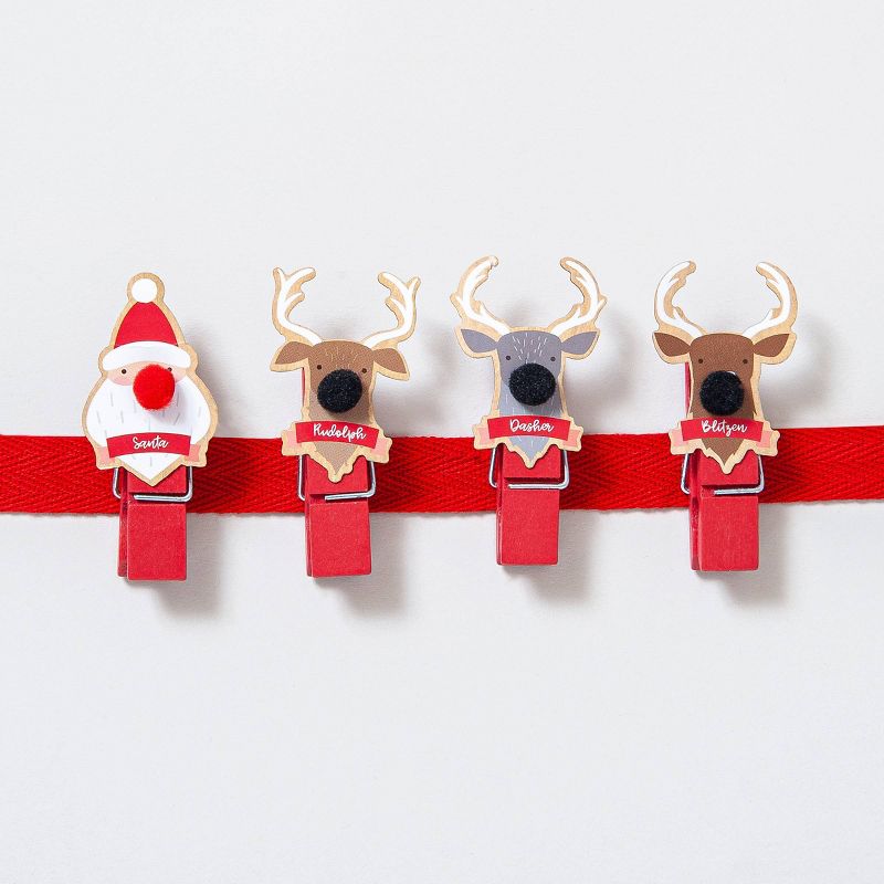 IG Design Group Greeting Card Garland Wood Characters 12ct