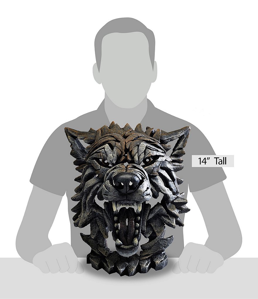 Edge Sculpture by Enesco Wolf Bust