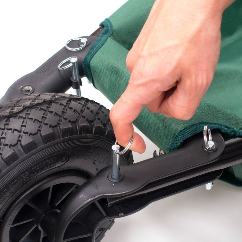 40" Creative Outdoor Folding Wheelbarrow Green