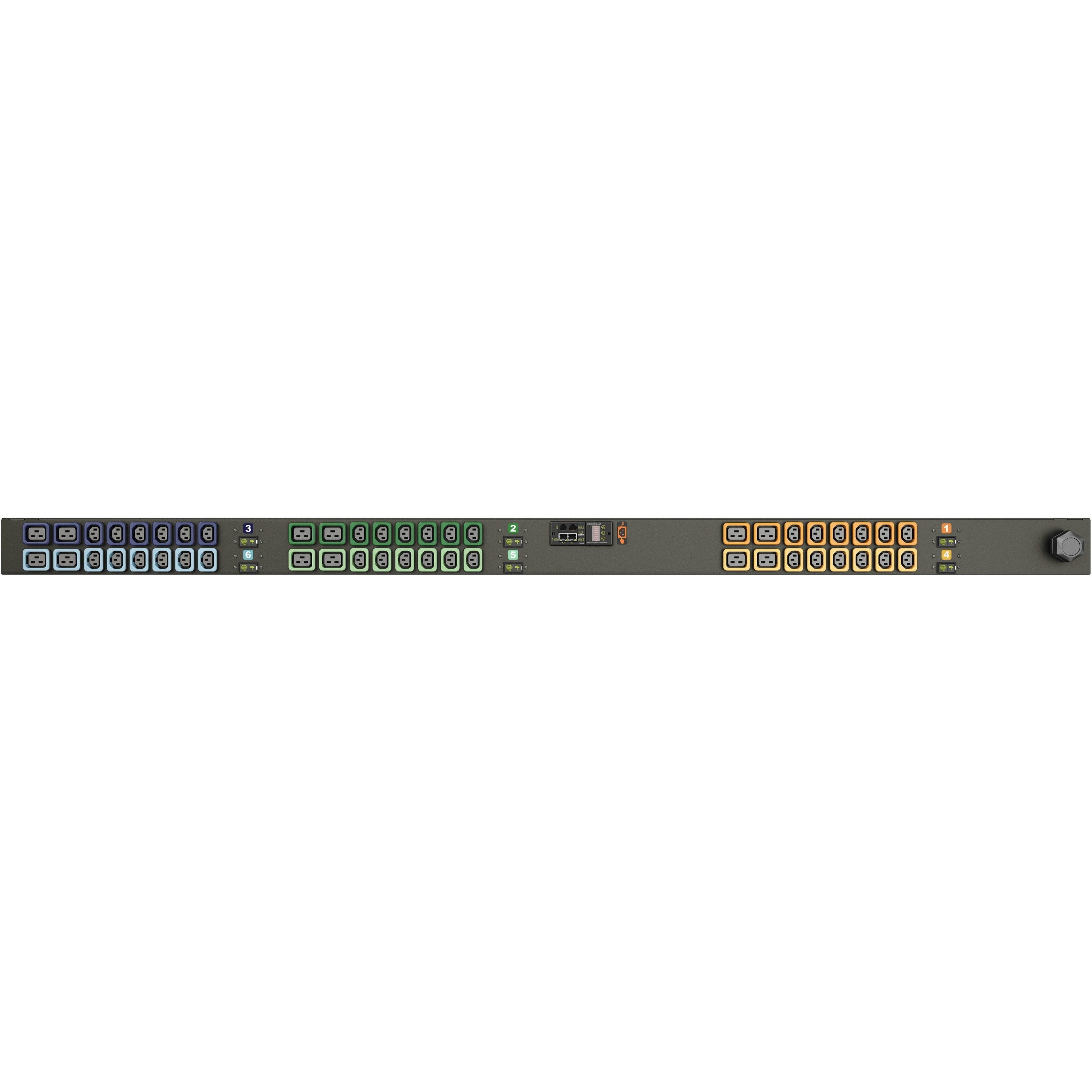 Geist NI30068L rPDU MN03E9W1-48PZB8-6PS15B0A10-S 48-Outlets PDU - Monitored - 3P+E (IP44) - 36 x IEC 60320 C13, 6 x IEC 60320 C19 - 230 V AC - Network (RJ-45) - Vertical - Rack-mountable - TAA ...