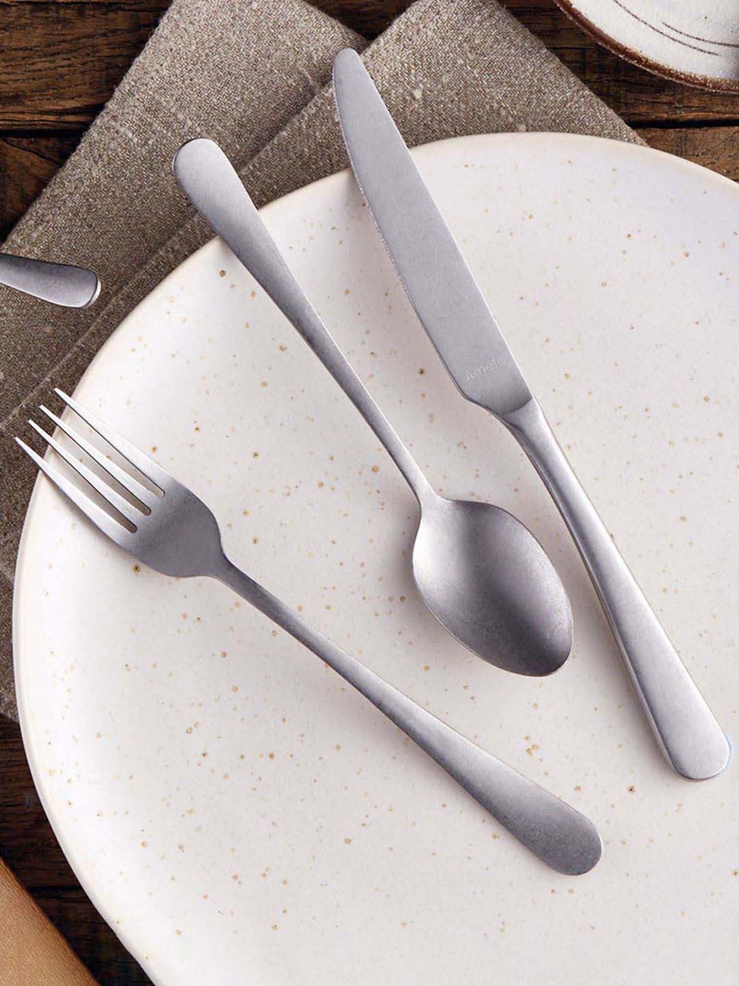 Amefa Silver Stainless Steel Forks - Set of 12