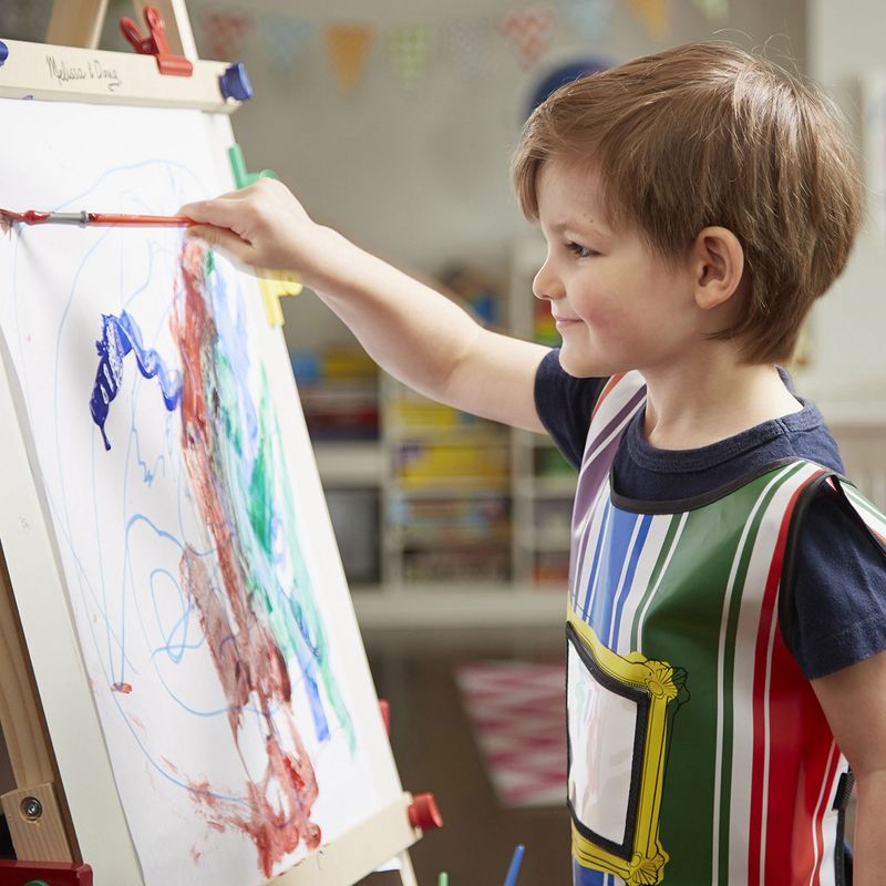 Melissa & Doug Deluxe Standing Art Easel - Dry-Erase Board, Chalkboard, Paper Roller