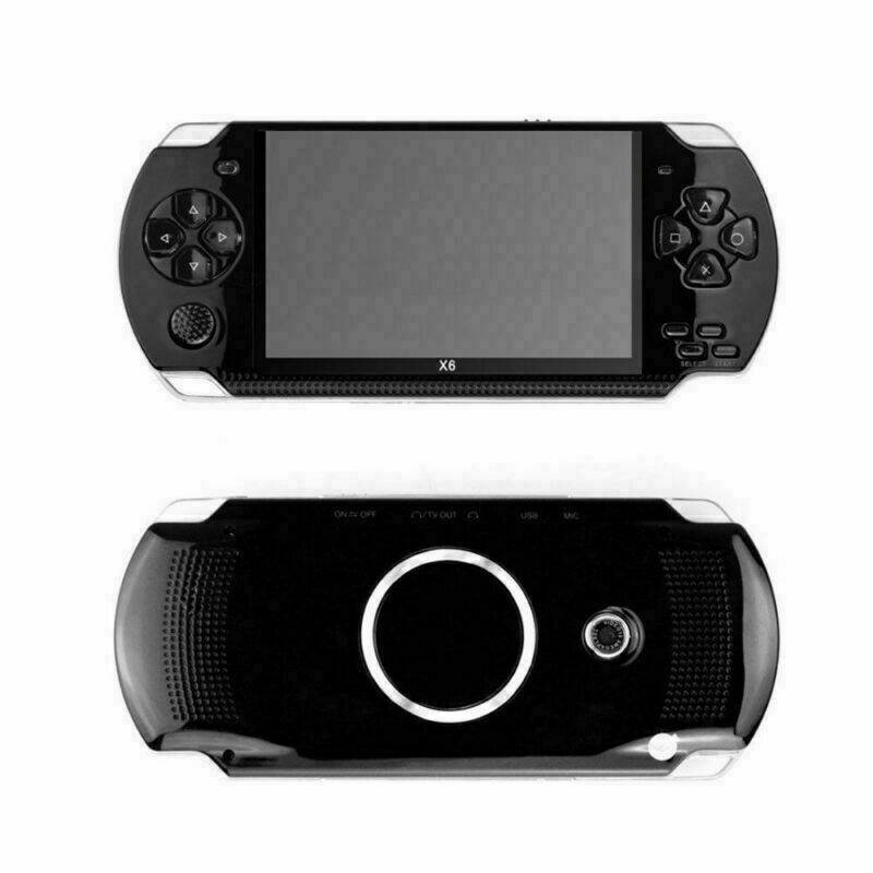 Handheld Retro Game Console 32 Bit 4.3" 8GB Built in 10000 games Portable PSP Game Dual Joystick with Camera X6