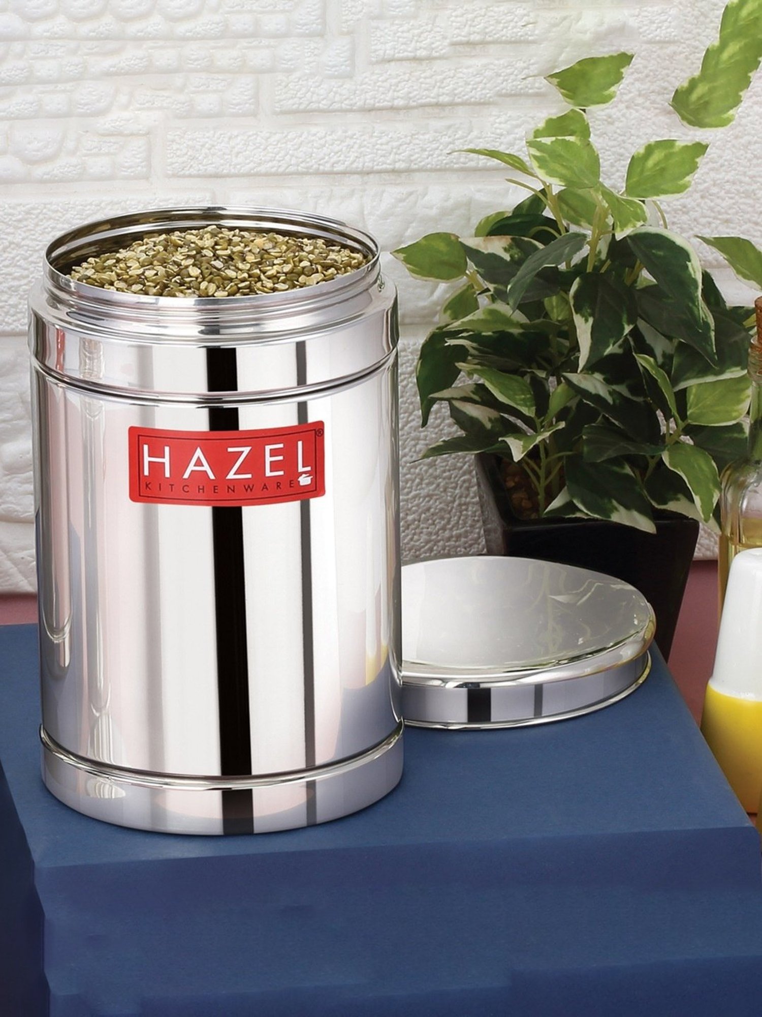 HAZEL Silver Stainless Steel Containers - Set of 2 (0.8L)