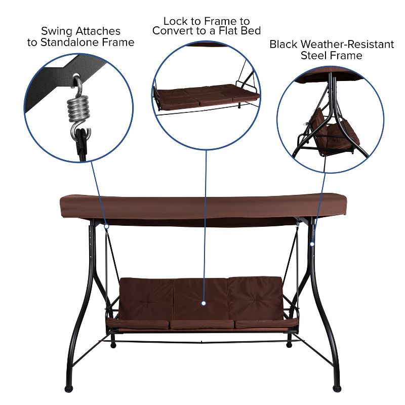 La Siesta HAL21-1 Habana Organic Cotton Lounger Comfortable Indoor Outdoor Hammock Chair with Suspension Set and Bamboo Spreader, Nougat