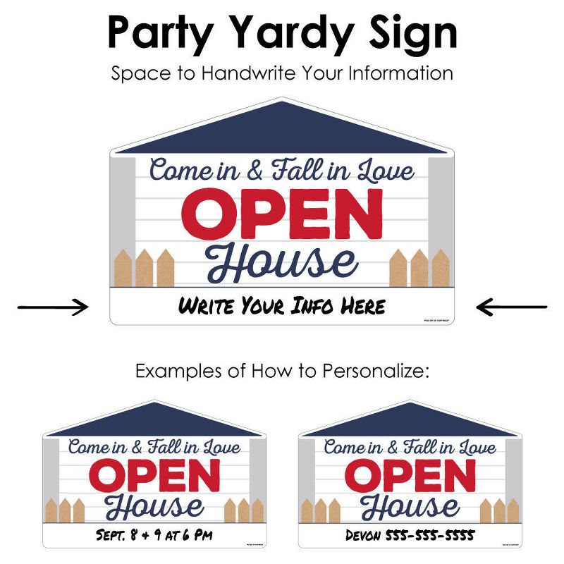 Big Dot of Happiness Open House - Real Estate Yard Sign Lawn Decorations - Come In And Fall In Love Party Yardy Sign