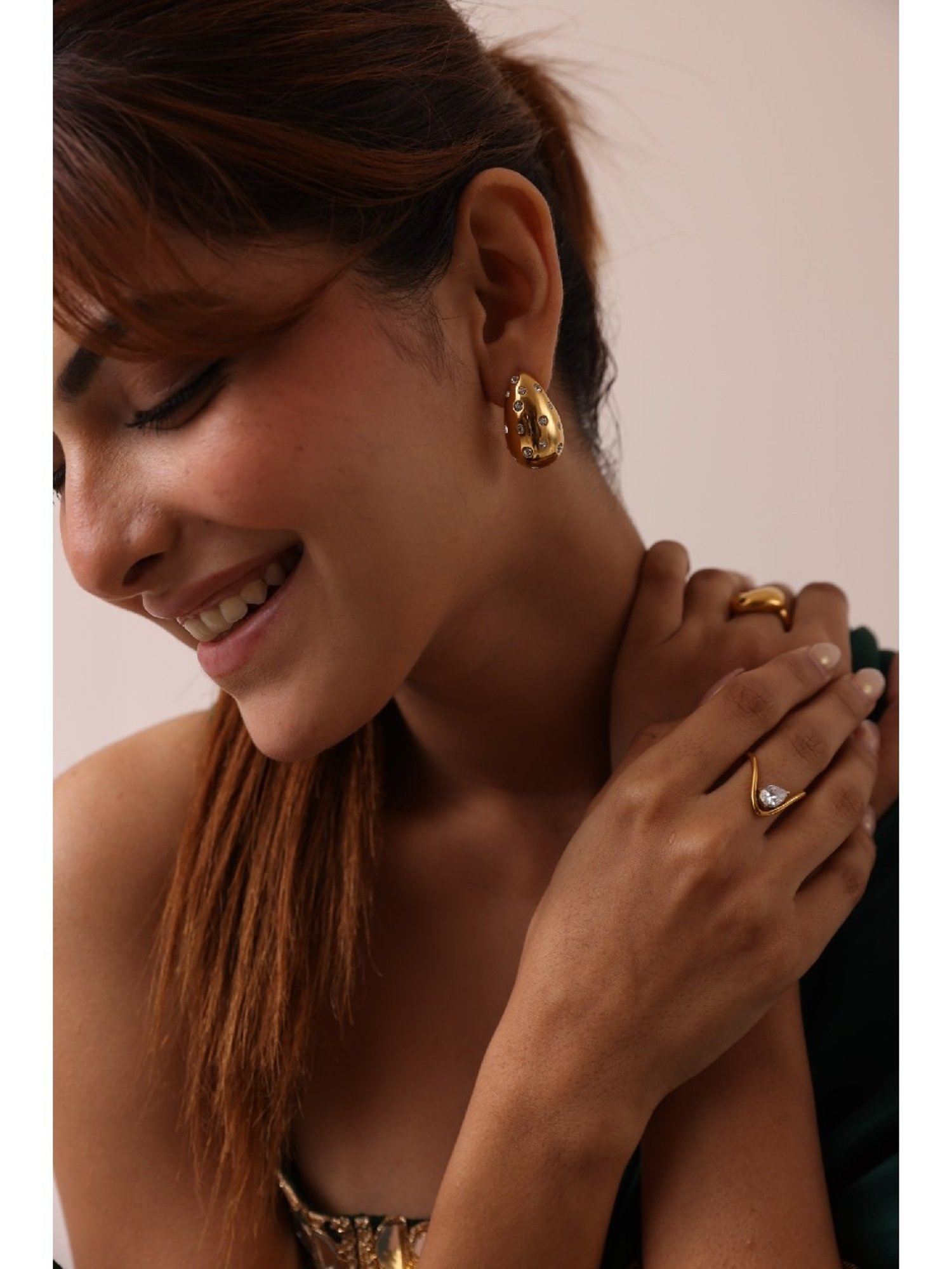 Perfectly Average Studded XL drop Earrings