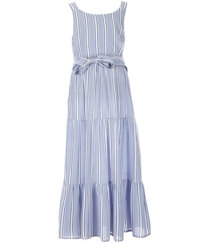 Bonnie Jean Big Girls 7-16 Tie-Dye Chiffon Tiered Maxi Dress