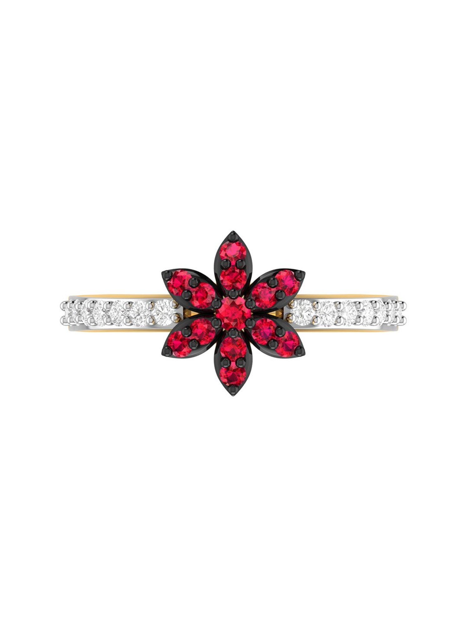 PC Jeweller Red Lily 18k Gold Ring for Women