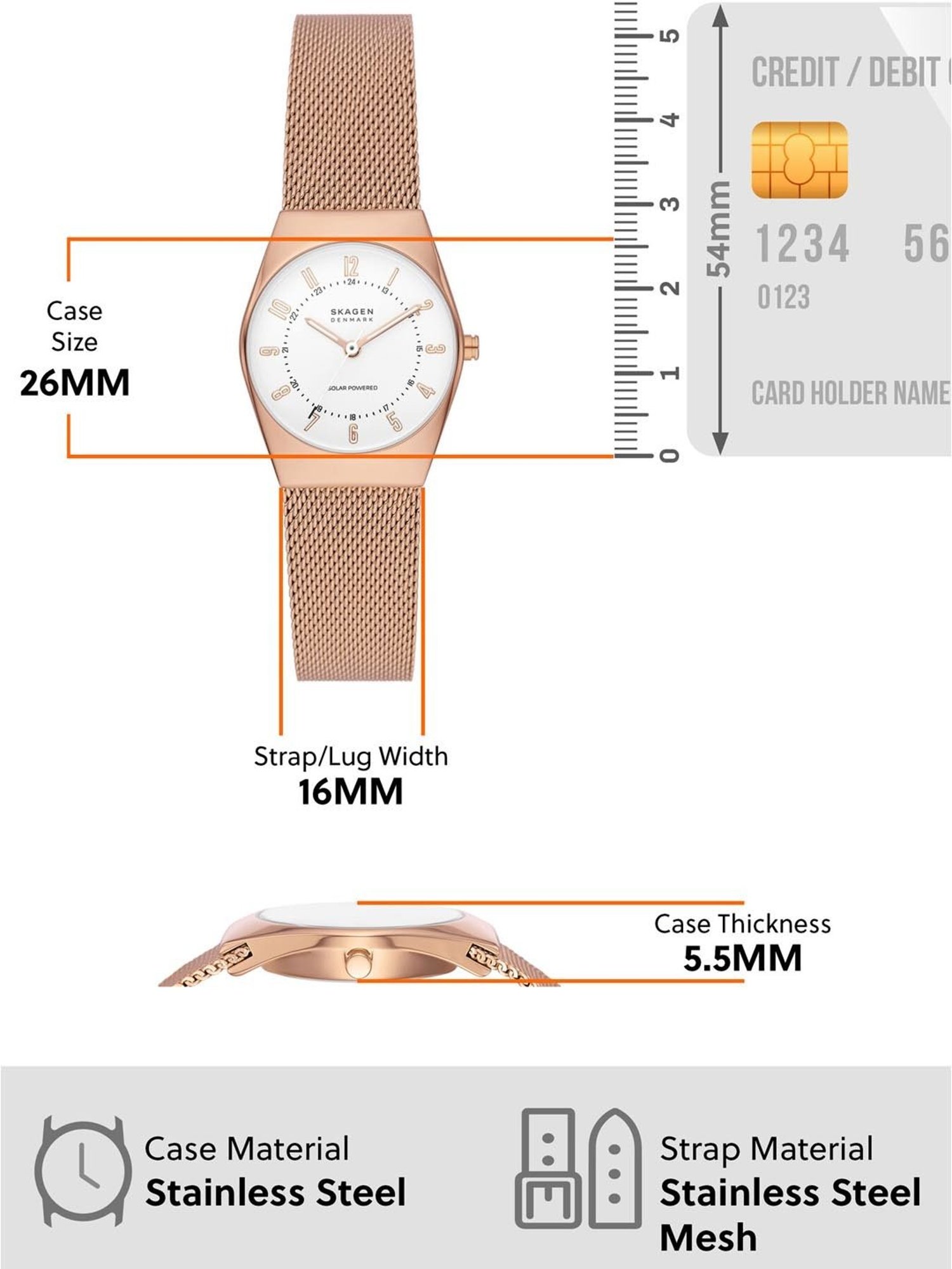 Skagen SKW3078 Grenen Lille Analog Watch for Women