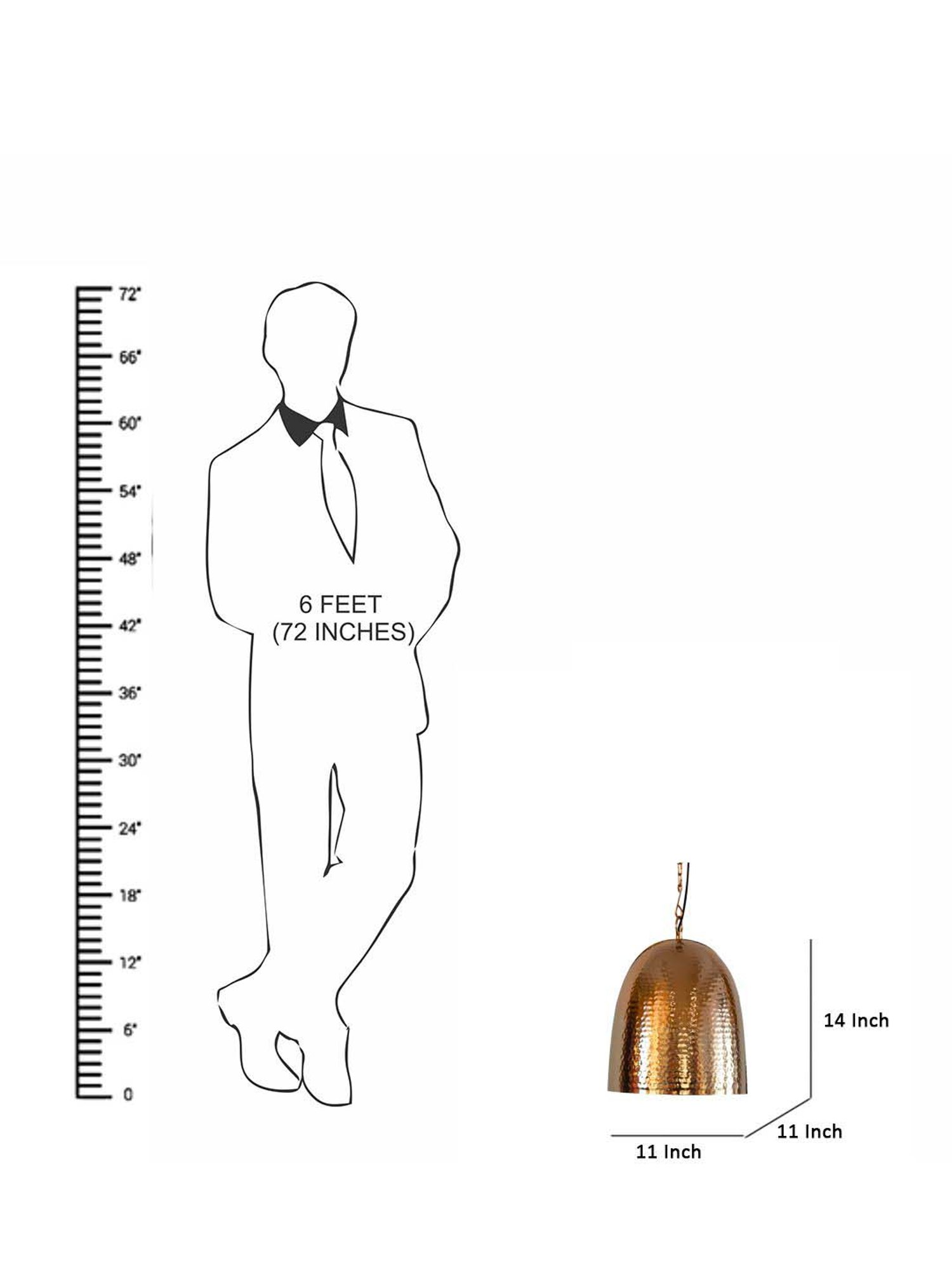 Kapoor E Illuminations Round Golden Pendant Light - Set of 1