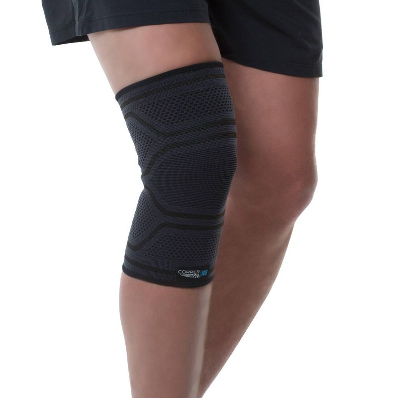 Copper Fit Ice Knee Sleeve Infused with Cooling Action and Menthol - L/XL