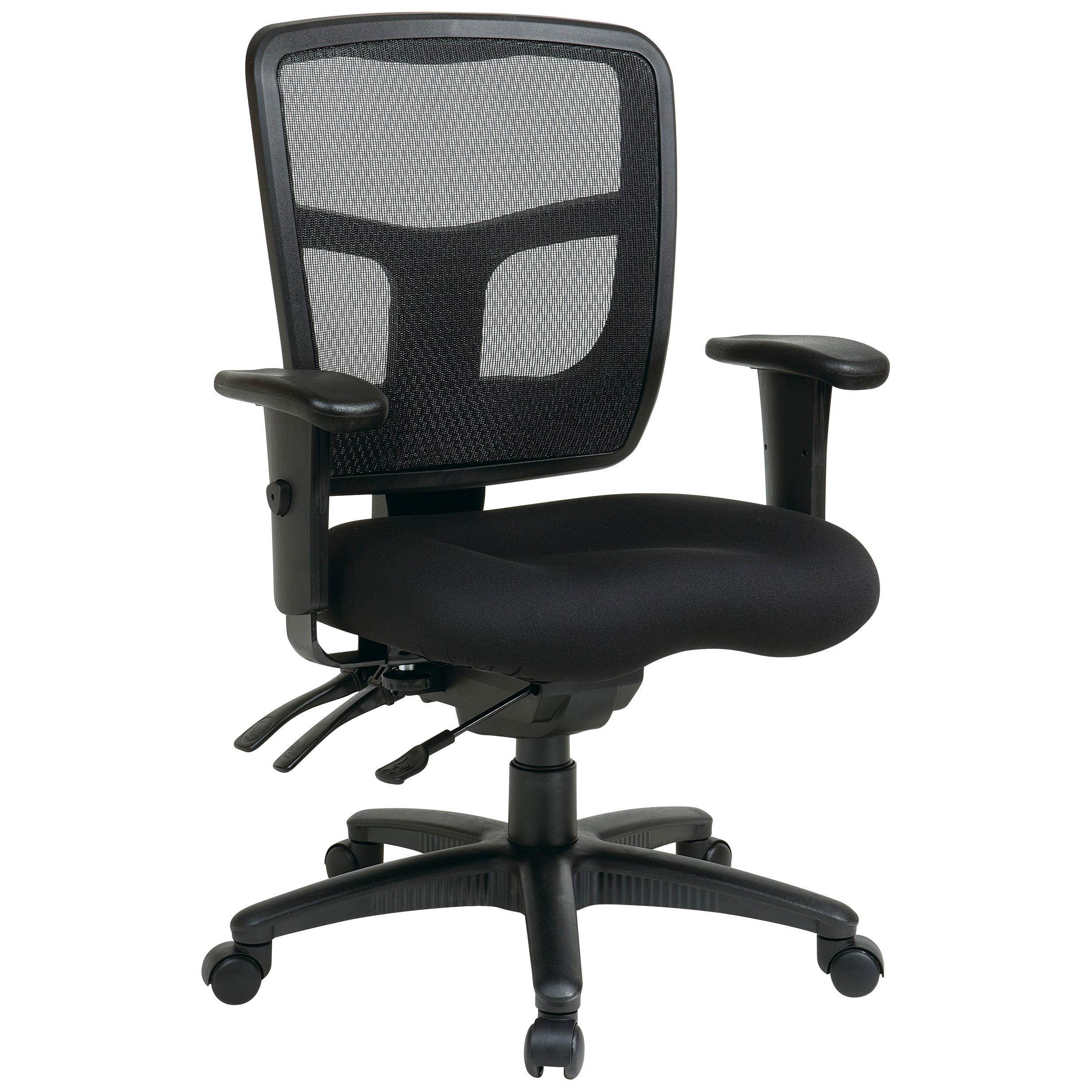 Global Leather Task Chair, Black (8993BK450/550) 
