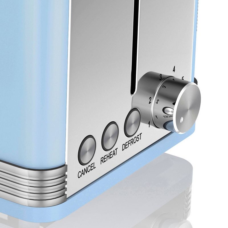 Haden Dorset 2-Slice Wide Slot Stainless Steel Countertop Retro Toaster with Adjustable Browning Control, Red