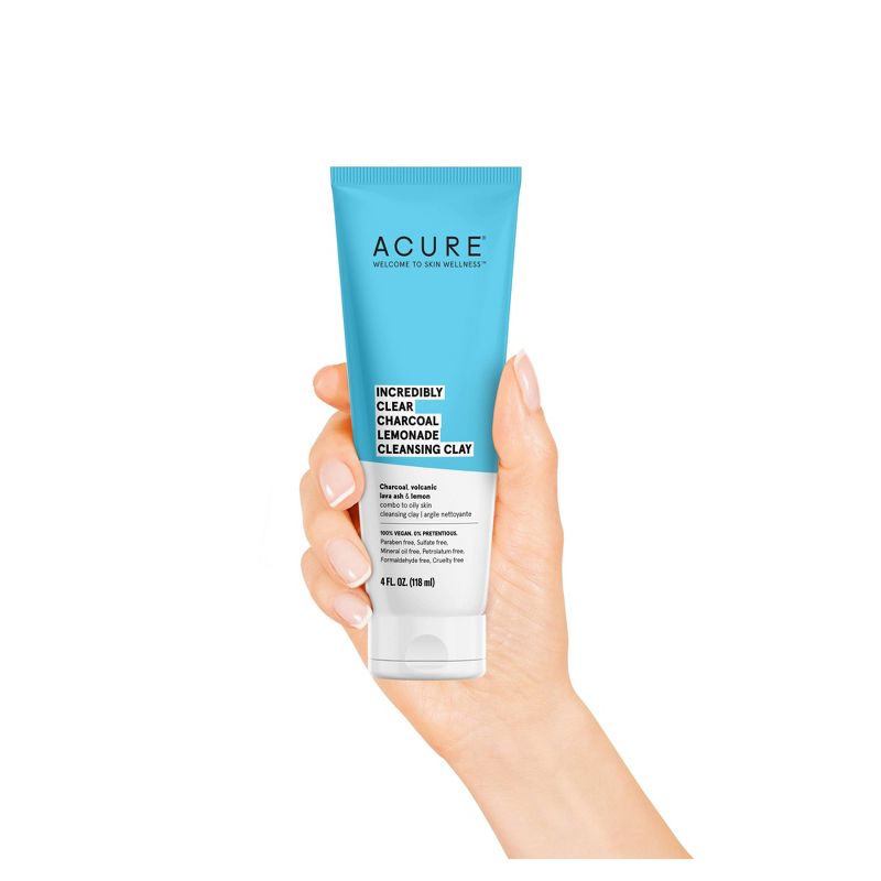 Acure Incredibly Clear Charcoal Lemonade Cleansing Clay - 4 fl oz