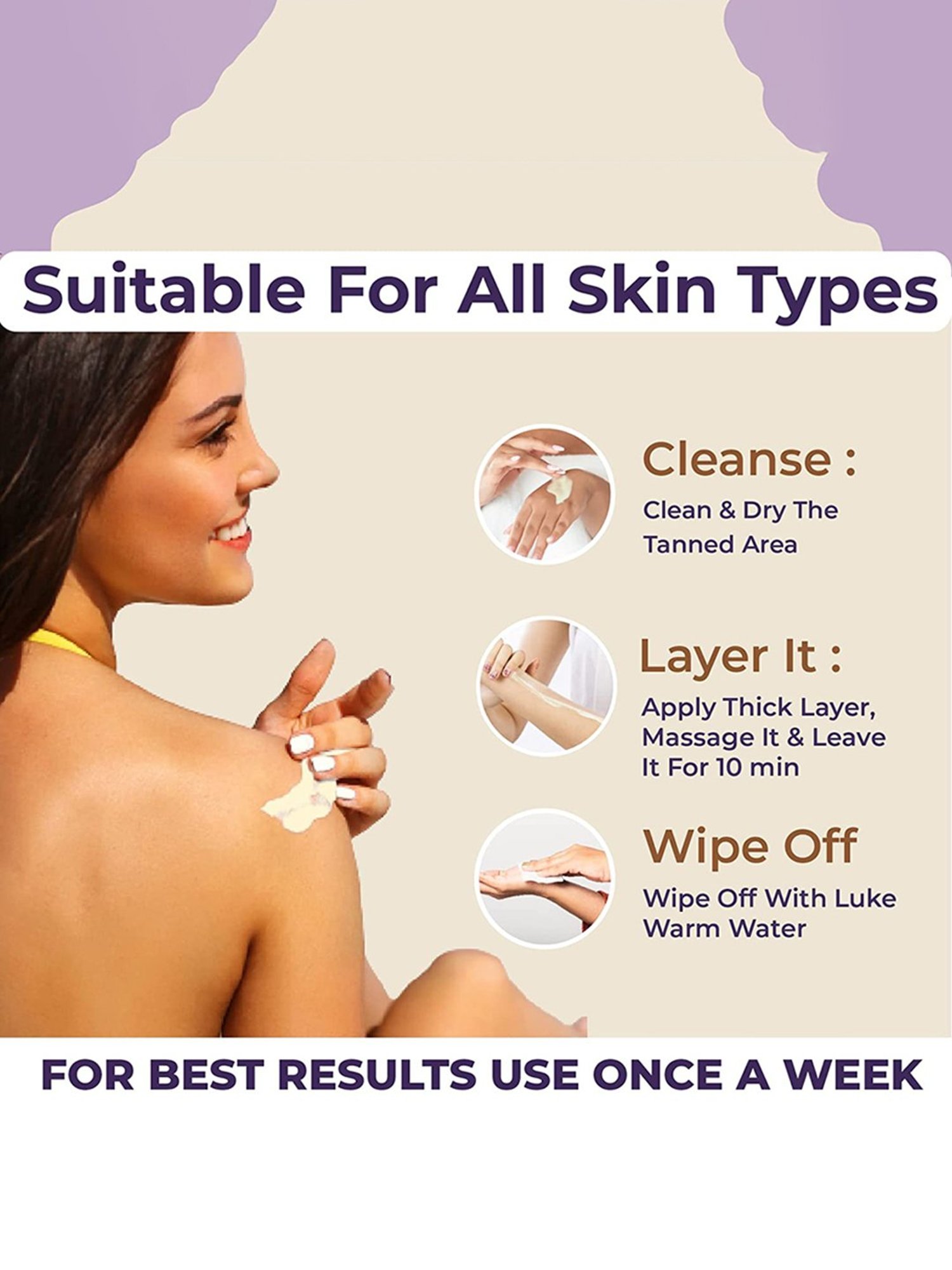 Sanfe Instalite Tan Removal Wipe Off Body Cream - 200 gm