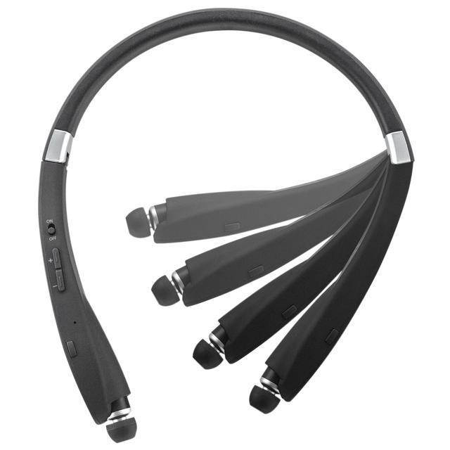 MobileSpec MBS11182 Premium Stereo Bluetooth Wireless Neck Headphones - Black