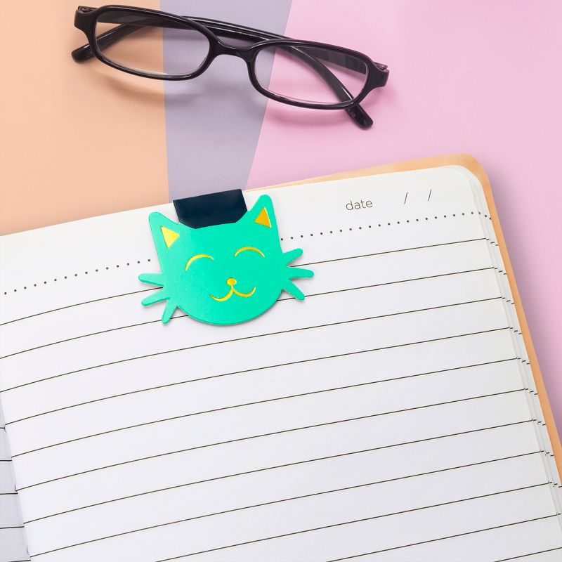 Dabney Lee Set of 4 Bookmarks with Magnets - Cats