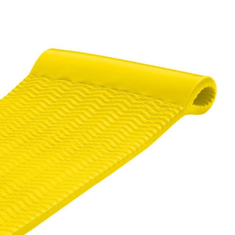 TRC Recreation Serenity 70 Inch Foam Mat Raft Lounger Pool Float, Yellow