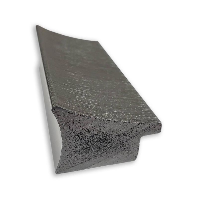 17" x 51" Elegant Brushed Framed On the Door Mirror Pewter - Amanti Art