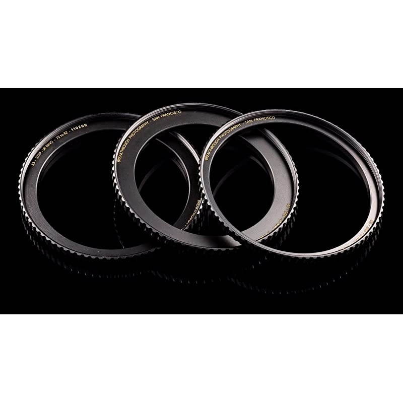 49mm to 82mm StepUp Lens Adapter Ring for Filters Made of CNC Machined Brass with Matte Black Electroplated Finish